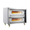 Commercial Easy Operating 2 Layers 2 Plates Stainless Steel Electric Pizza Baking Oven